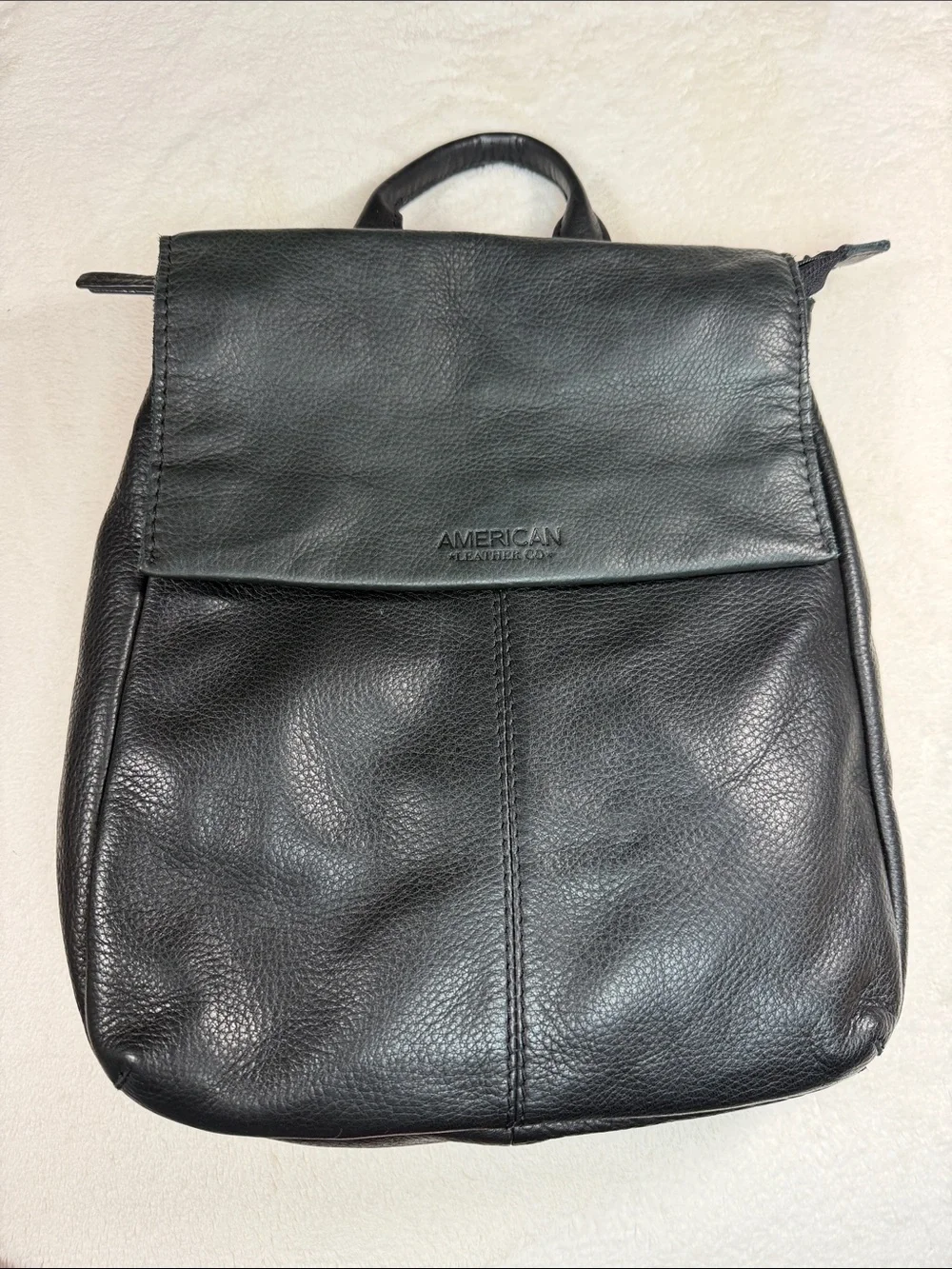 American Leather Co. Liberty Black Leather Backpack